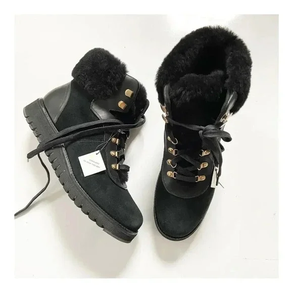 NWT Cole Haan Zerogrand Explore Shearling Waterproof Upstate Hiker Boot size 9.5 - Picture 2 of 13